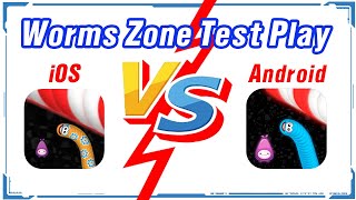 iOS Vs Android Worms Zone.io | Worms zone Test play on iOS and Andriod | Which one is Better? screenshot 5