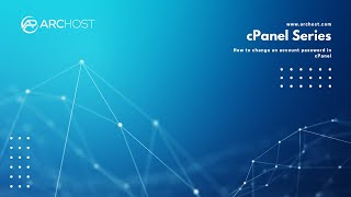 How to change an account password in cPanel with ARCHOST screenshot 5