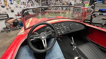 Shelby Cobra Replica Build part 78 Rearview Mirror & Visors