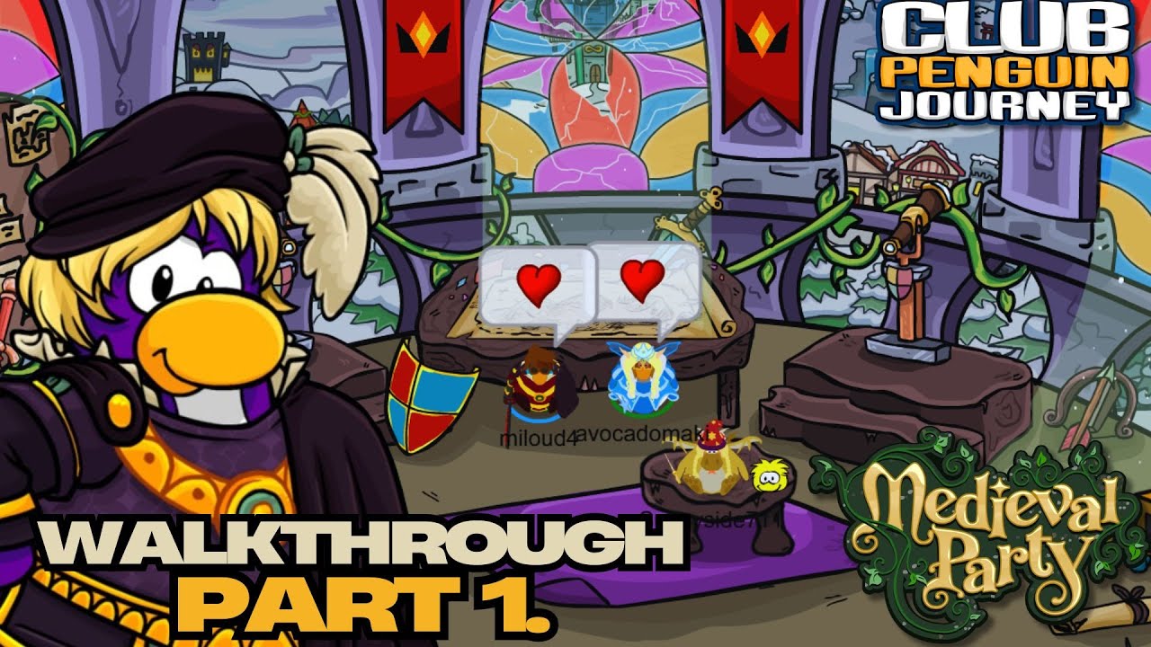 MEDIEVAL PARTY 2025 WALKTHROUGH 🏰🐲 -  FREE ITEMS, QUESTS - PART 1. | Club Penguin Journey