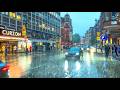 Heavy Rain Hits Central London Summer Sunset To Dusk Evening Walk 4K HDR 