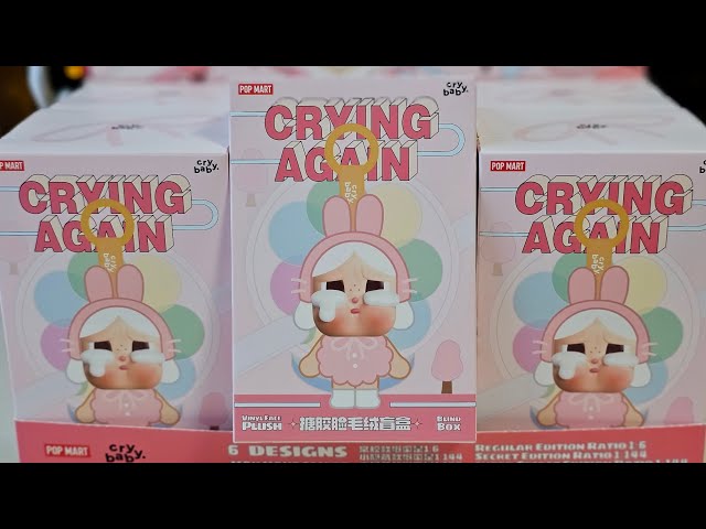 🥲 Pop Mart Crybaby: Crying Again Vinyl Face Plush blind box