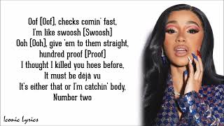 Cardi B - Hot Shit ft. Lil Durk \& Kanye West (Lyrics)