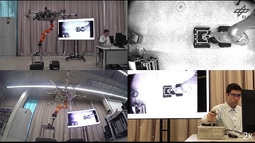 Multi-Task Teleoperation of the Suspended Aerial Manipulator
