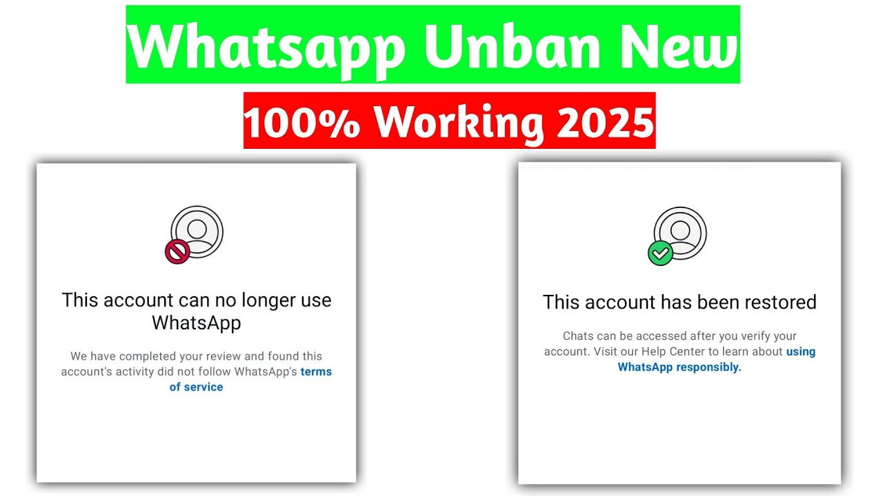 WhatsApp Ban Solution 2025 | This account can no longer use WhatsApp Problem New 2025