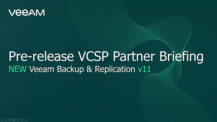 Veeam v11 Technical Preview for Cloud & Service Providers