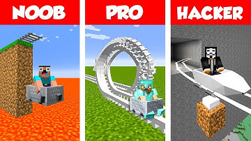 Minecraft NOOB vs PRO vs HACKER : ROLLER COASTER CHALLENGE in Minecraft / Animation