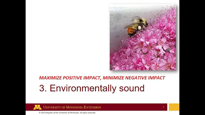 3: Environmentally Sound Considerations of Sustainable Landscape Design