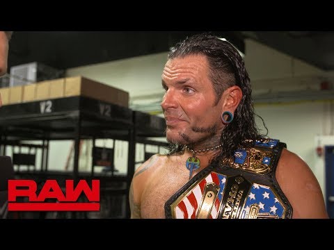 Jeff Hardy is ecstatic after winning his first U.S. Title: Raw Exclusive, April 16, 2018