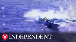Three men fall overboard in dramatic police boat chase off Cape Trafalgar