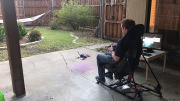 RC Rider first quad flight test Simtools 2DOF motion simulator