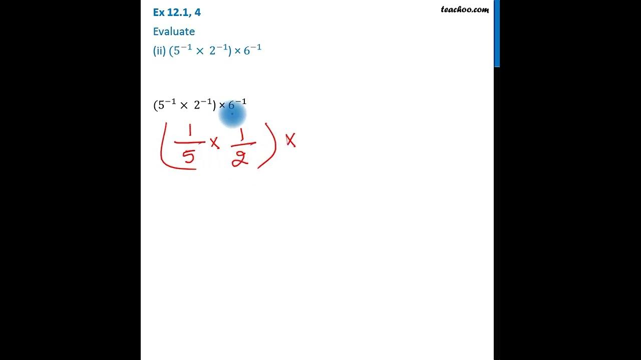 Ex 10 1 4 ii evaluate ii 5 1 2 1 6 1 class 8