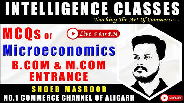 Consumer Equilibrium | MCQs Of Micro Economics For B.Com & M.Com Entrance AMU | Part 20 | Shoeb Sir