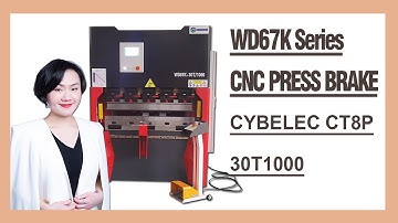 RONGWIN hot sell WD67K-30T1000 CT8P controller torsion bar press brake with Z1 Z2 axis