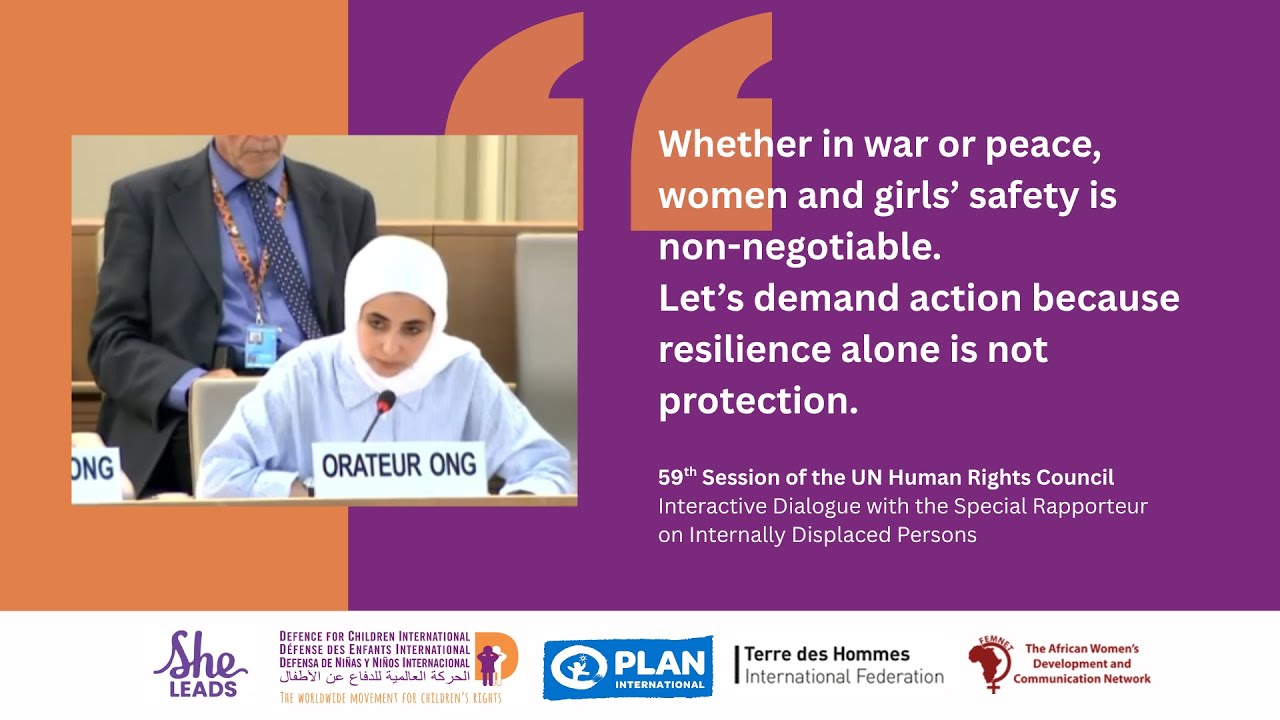 She Leads Joint Statement, Delivered at 59 UN HRC by Ms. Batool - YouTube