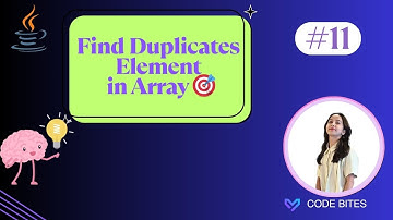 How to Find Duplicate Elements in an Array | Java Interview Question Explained