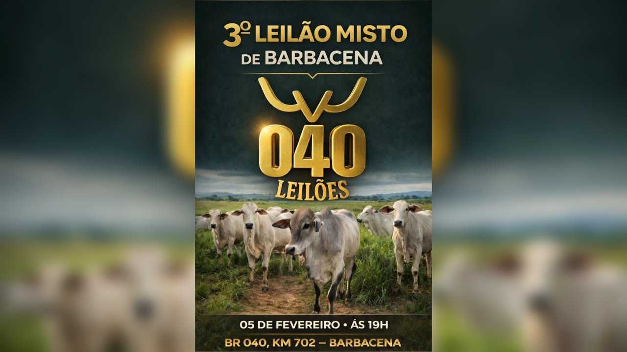 3º LEILÃO MISTO PRESENCIAL E VIRTUAL 040 LEILÕES - 05/02/2026