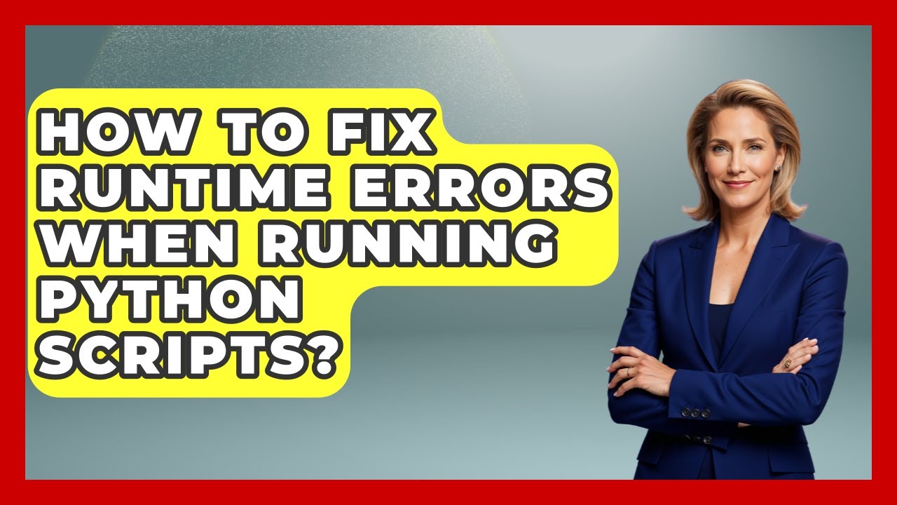 How To Fix Runtime Errors When Running Python Scripts? - Python Code ...