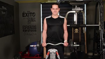 CURL DE BÍCEPS CON BARRA Z - Pray4Fitness