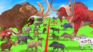 Elephant Mammoth vs 10 Zombie Cow vs 10 Giant Tiger Attack Lion Cub Save By Woolly Mammoth Elephant