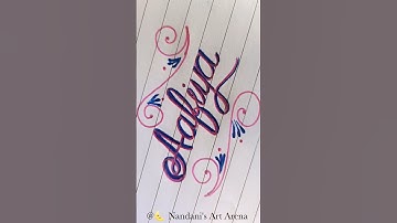 Aafiya Name Art #shorts #ytshorts