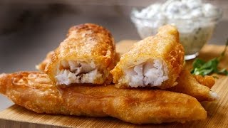 Фиш & чипс с простым соусом Тартар. Крайне хрустяще и нежно (Fish and Chips)