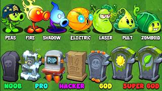 PvZ 2 Challenge  Ranking of All Plants Vs Team Gravestones NOOB  PRO  HACKER  GOD