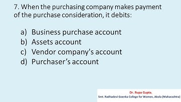 MCQs on Amalgamation Part- I By Dr. Rupa   Gupta