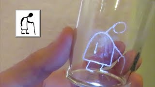 Engraving a glass using a Poundland Nail Polisher