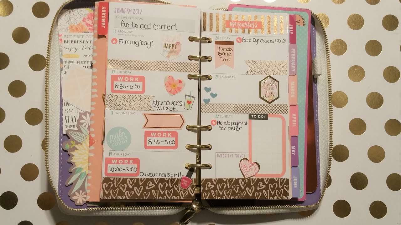 Zipper Plan Examples Recollections Zipper Plan With Me | January 16th - 22nd - YouTube