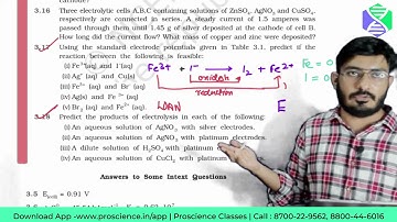 using the standard electrode potentials given in table 3.1 predict if the reaction between -class12