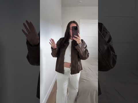 Edikted brown faux leather jacket