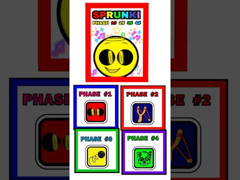 💛SPRUNKI Hunter |ASMR Phase 1vs2vs3vs4 NEW SPRUNKI #squishy #blindbag #papercraft #sprunkiincredib