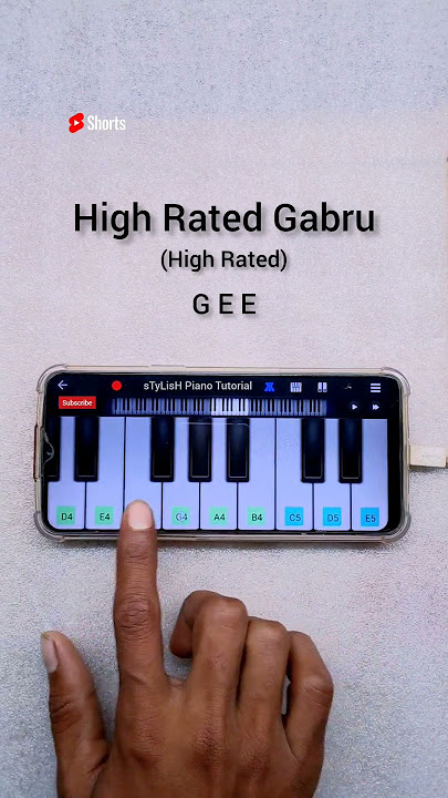 High Rated Gabru Piano Tutorial | Slow & Easy