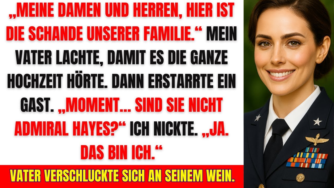 Auf der Hochzeit meines Bruders demütigte mich mein Vater – bis der ganze Saal „Admiral“ salutierte