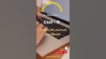 Excel shortcut key “ Ctrl+P” function