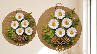 DIY Paper Flower Wall Decor 🌼 | Beautiful Rustic Wall Hanging | Easy Home Decor Craft DIY Paper Flower Wall Decor 🌼 | Beautiful Rustic Wall Hanging | Easy Home Decor Craft