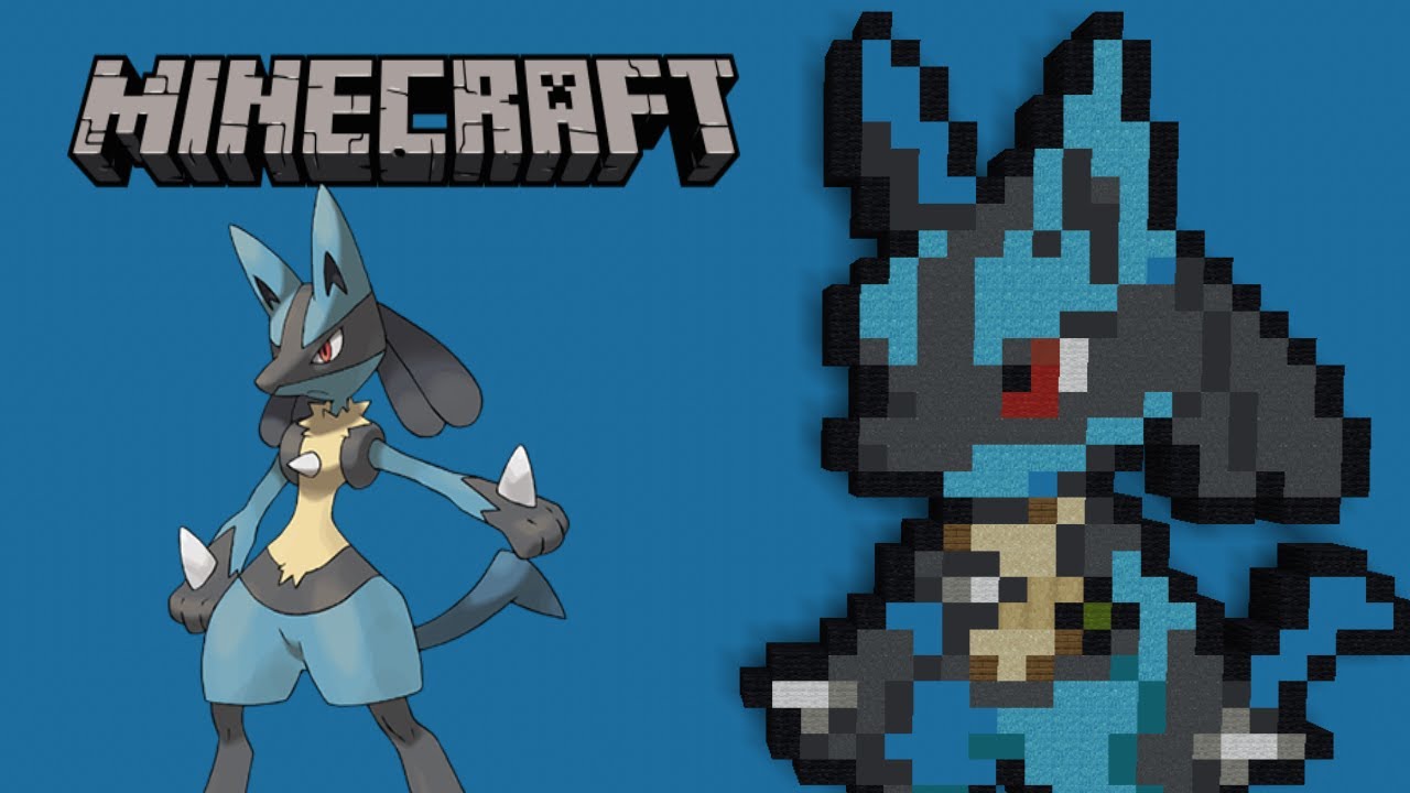 Minecraft Pixel Art - Lucario Mini Sprite 