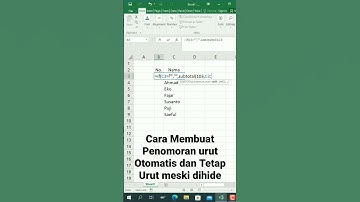 Cara Membuat Penomoran Tetap Urut Meski Dihide