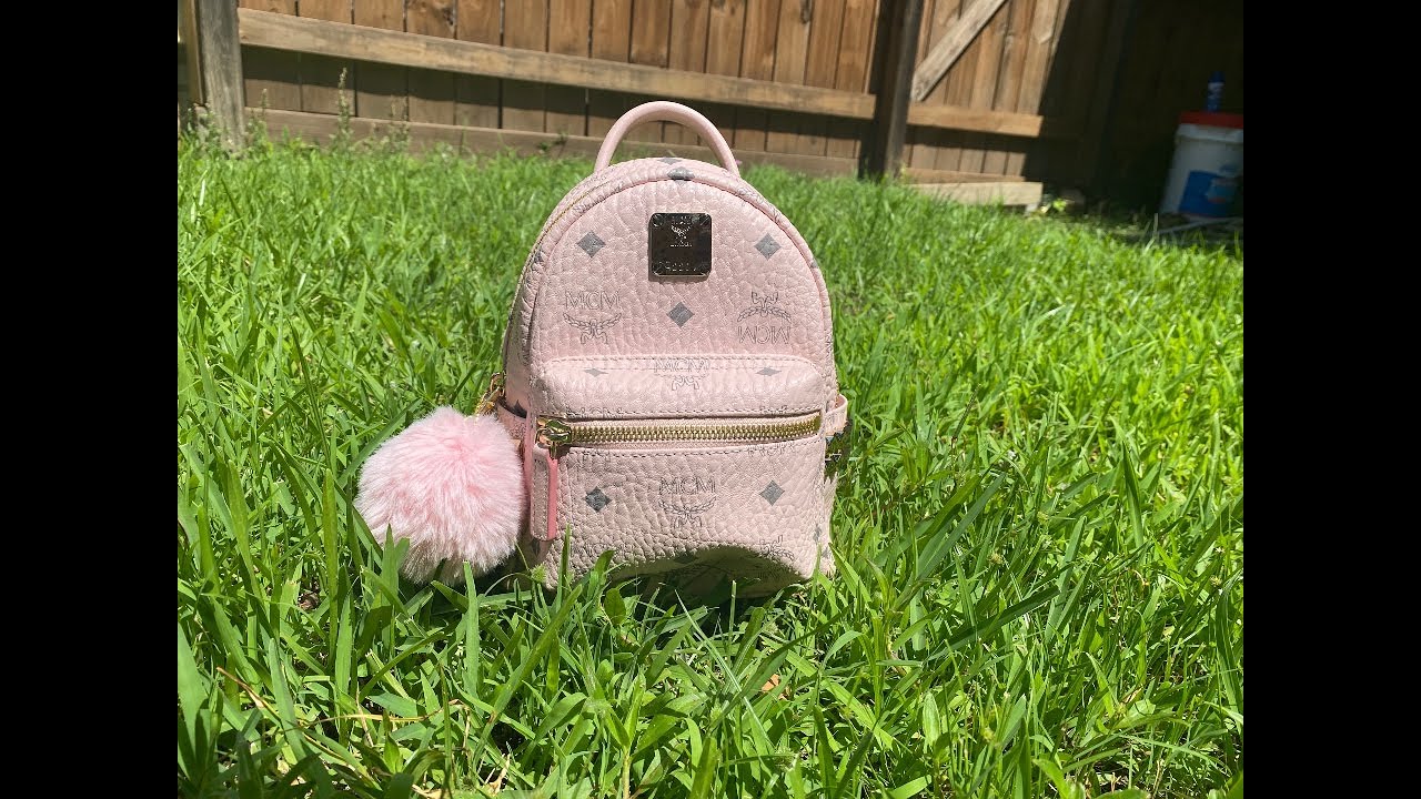 MCM MINI STARK BEBE BOO BACKPACK (POWDER PINK) - YouTube
