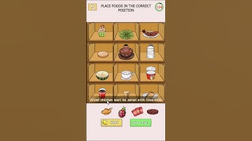 Tricky Twist Puzzle Level 90 Place foods in the correct Position