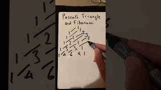 Pascal’s triangle and Fibonacci sequence (numbers) #maths