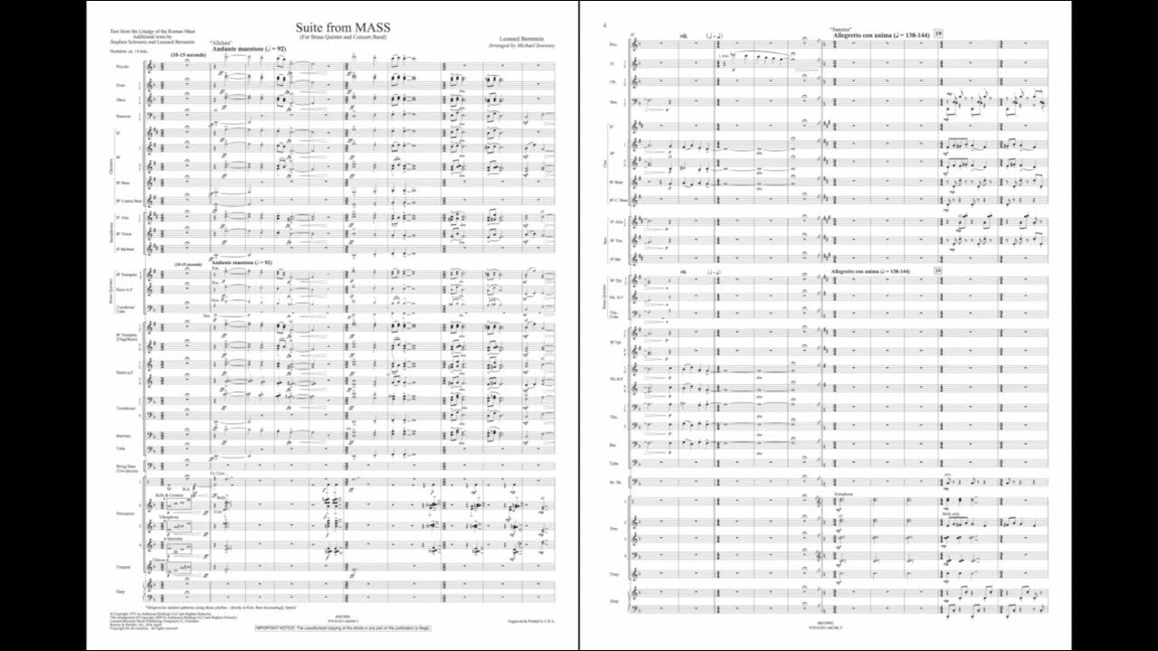 Suite from Mass by Leonard Bernstein/arr. Michael Sweeney