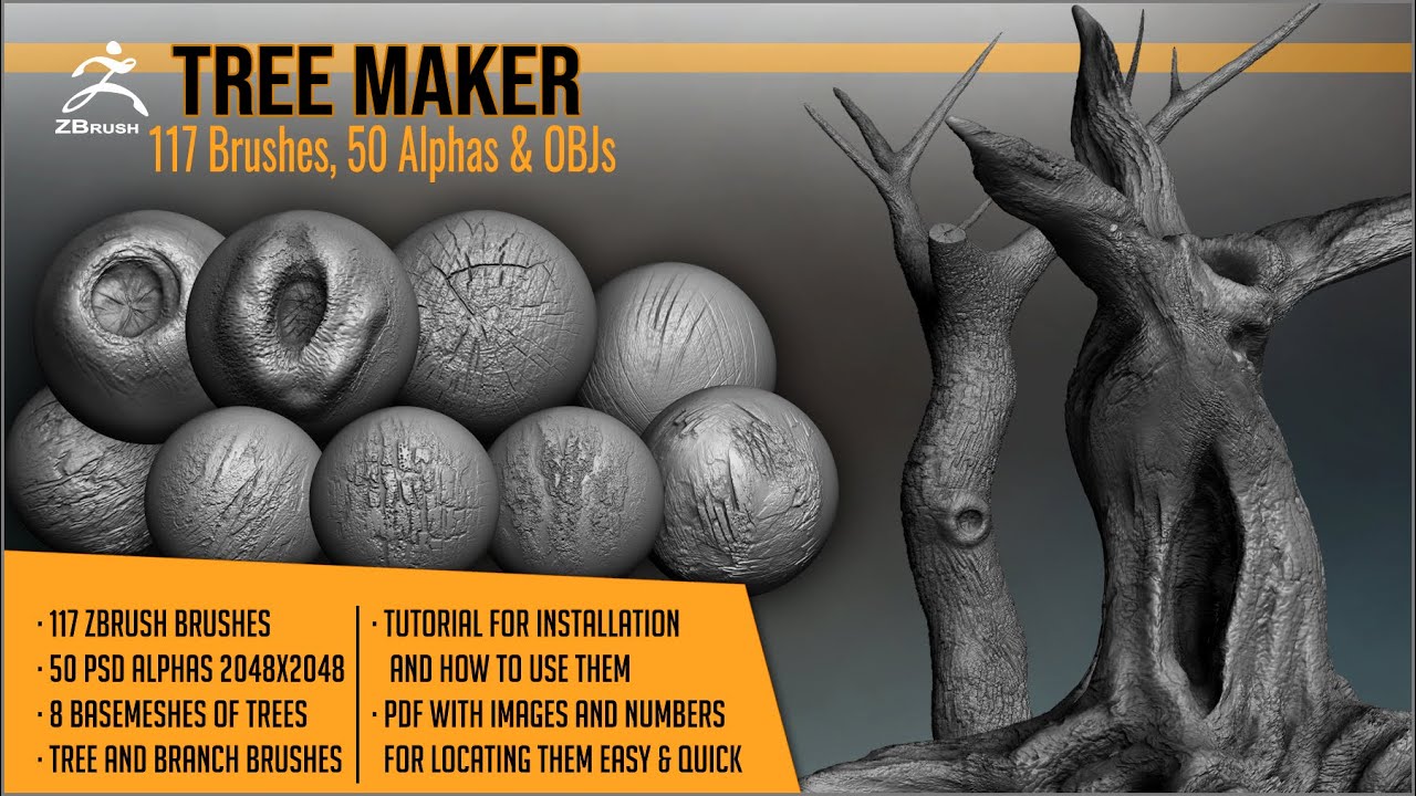 making a tree in zbrush
