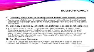 International Relations CHAPTER THREE: Diplomacy