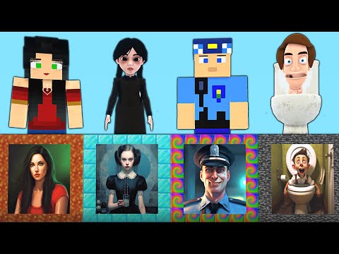 MİNECRAFT PARODİLERİ KARAKTERLERİ GERÇEK YÜZLERİ! 😱 - Minecraft