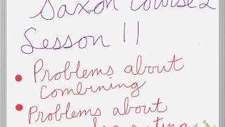 Saxon course 2 Lesson 11
