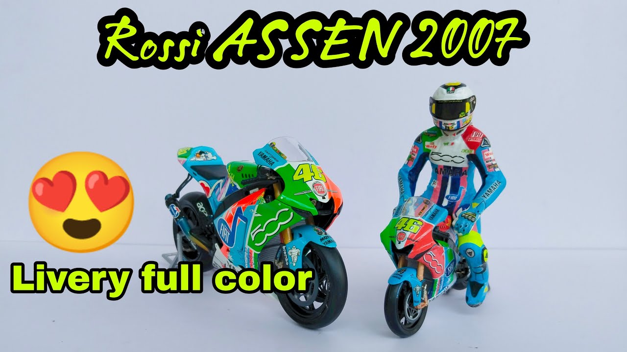 diecast minichamps, leo models, figure valentino rossi || Assen 2007