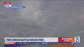 Crews battle brush fire in Rancho Mission Viejo