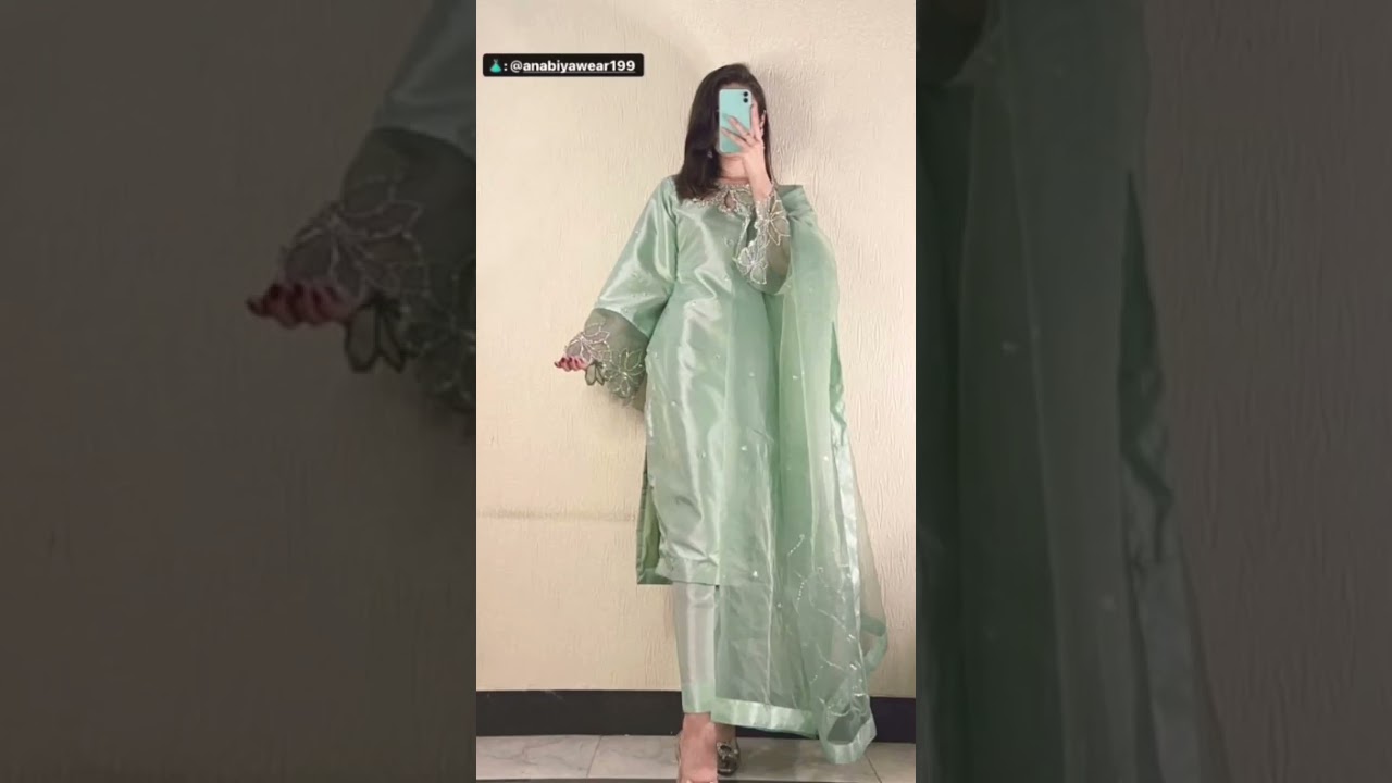 Trending tissue and silk dress with handmade flowers.Plz like share and subscribe